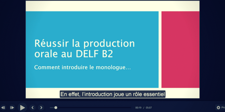 Introduire le monologue au DELF B2
